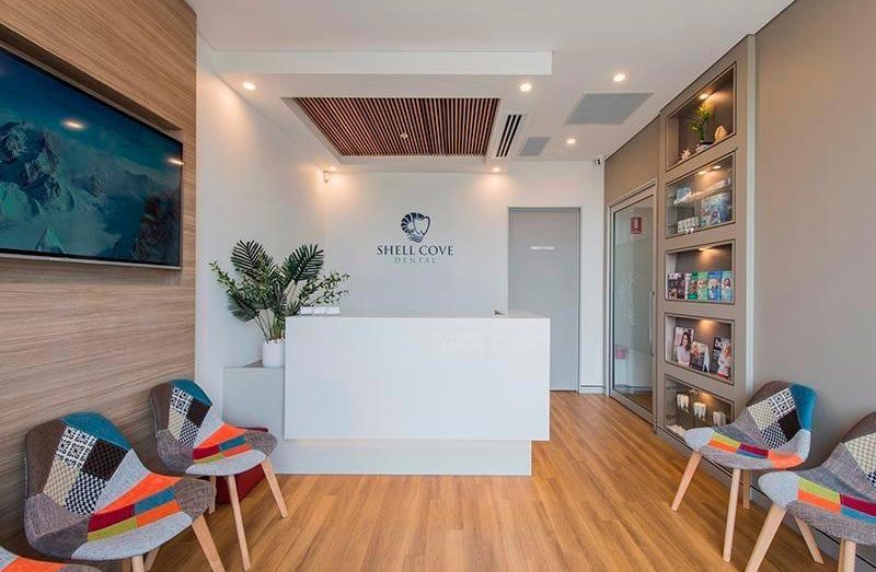 Modern waiting area at Shell Cove Dental